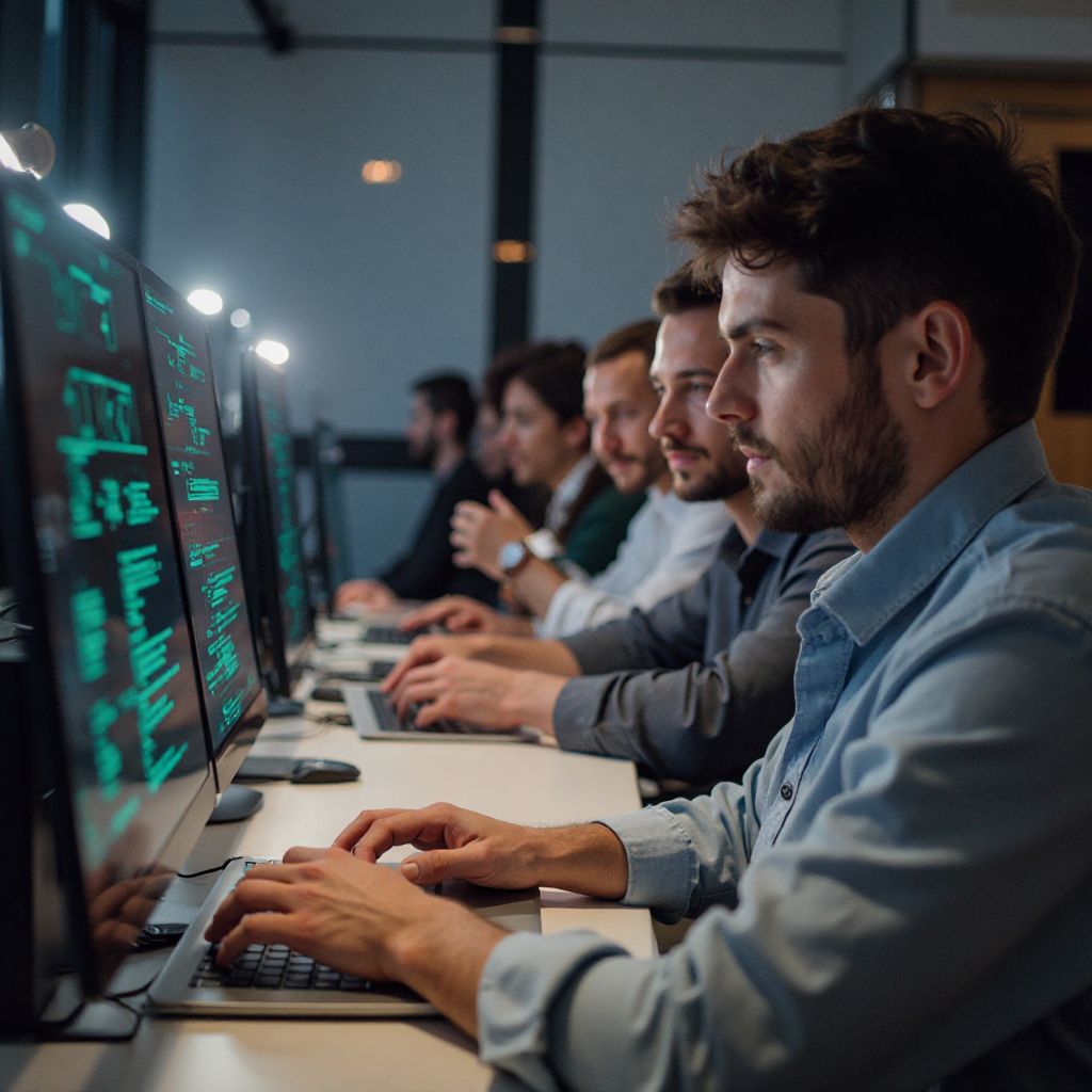 Il nostro team durante un hackathon di innovazione